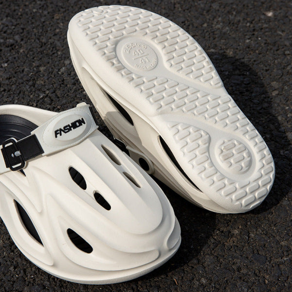 Sabrone Eva Beach Crocs- White Black Colour