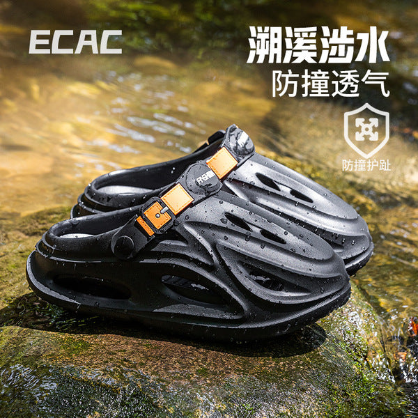 Sabrone Eva Beach Crocs- Black Orange Colour