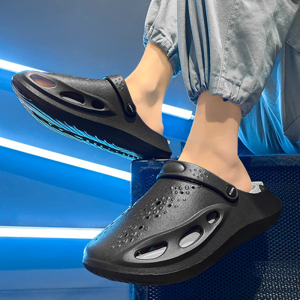 Sabr One- FlowKicks Trendy Crocs For Men- Black Colour