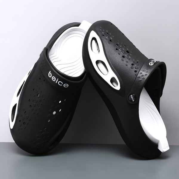 Sabr One- FlowKicks Trendy Crocs For Men- Black Colour