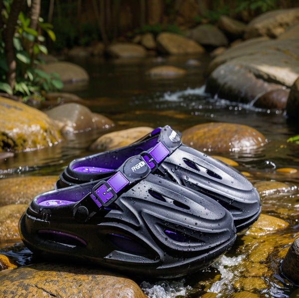 Sabrone Eva Beach Crocs- Black purple Colour