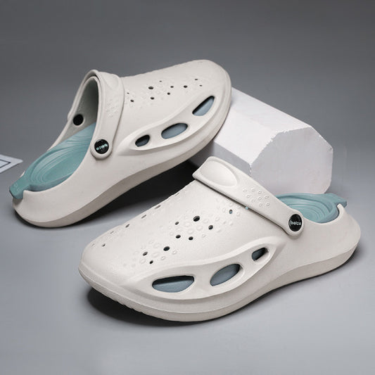 Sabr One- FlowKicks Trendy Crocs for Men- White Colour