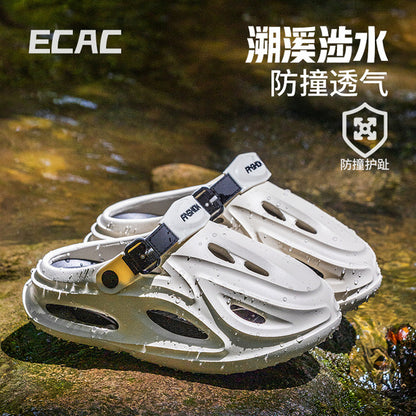 Sabrone Eva Beach Crocs- White Black Colour