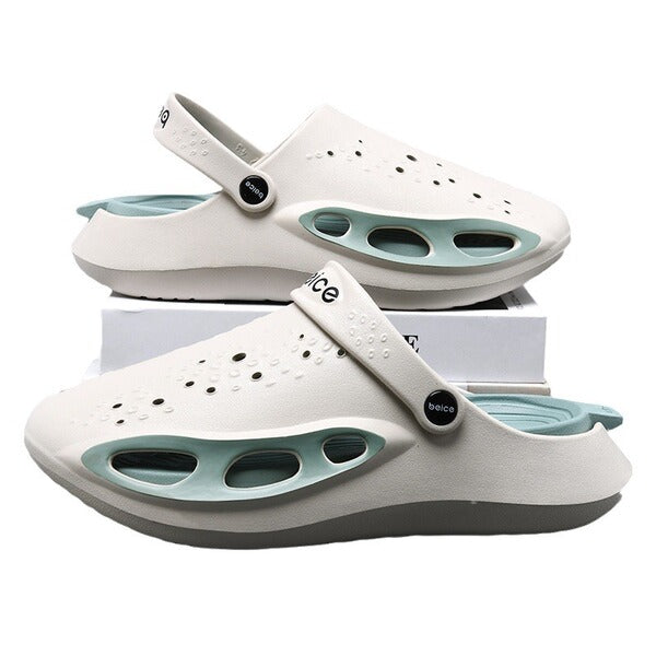 Sabr One- FlowKicks Trendy Crocs for Men- White Colour