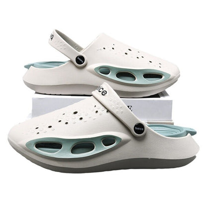 Sabr One- FlowKicks Trendy Crocs for Men- White Colour