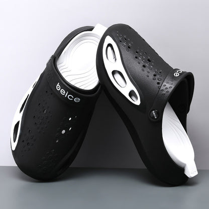 Sabr One- FlowKicks Trendy Crocs For Men- Black Colour