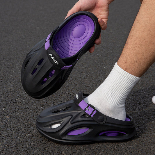 Sabrone Eva Beach Crocs- Black purple Colour