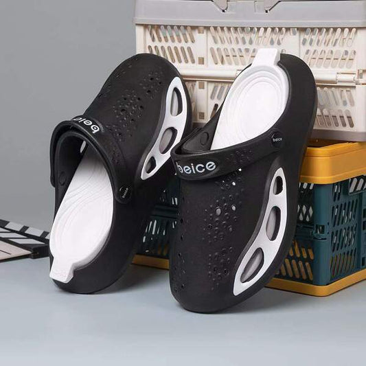 Sabr One- FlowKicks Trendy Crocs For Men- Black Colour