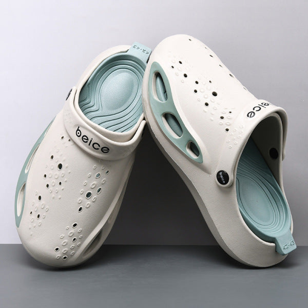 Sabr One- FlowKicks Trendy Crocs for Men- White Colour