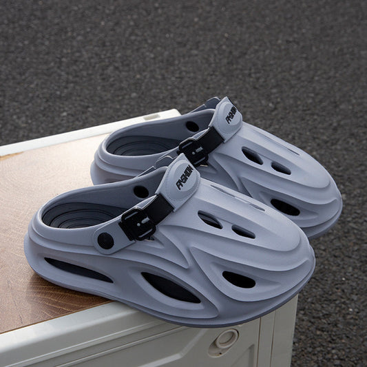 Sabrone Eva Beach Crocs- Gray Black Colour