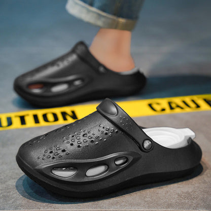 Sabr One- FlowKicks Trendy Crocs For Men- Black Colour