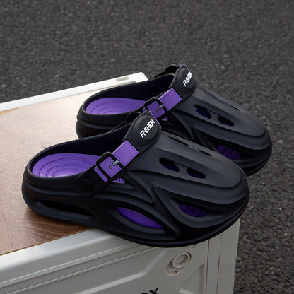 Sabrone Eva Beach Crocs- Black purple Colour