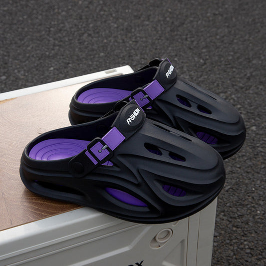 Sabrone Eva Beach Crocs- Black purple Colour