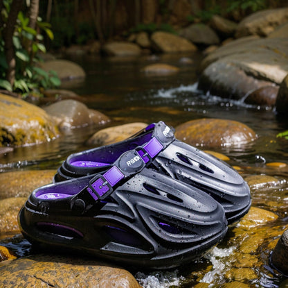 Sabrone Eva Beach Crocs- Black purple Colour