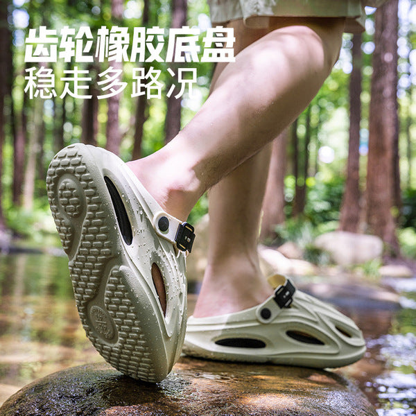Sabrone Eva Beach Crocs- White Black Colour